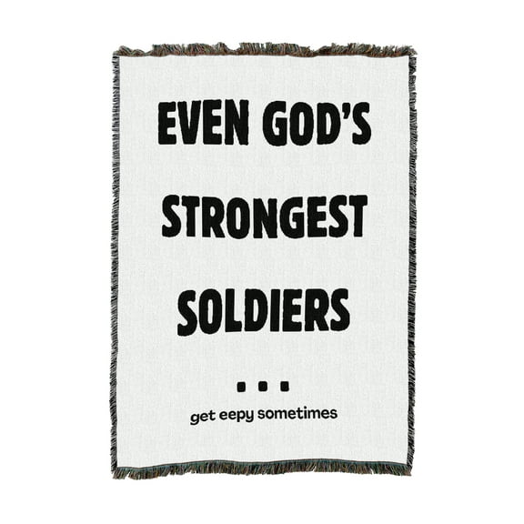 Pure Country Weavers Even Gods Strongest Soldiers Tapestry Throw Blanket Woven from Cotton - Made in The USA (54x62)