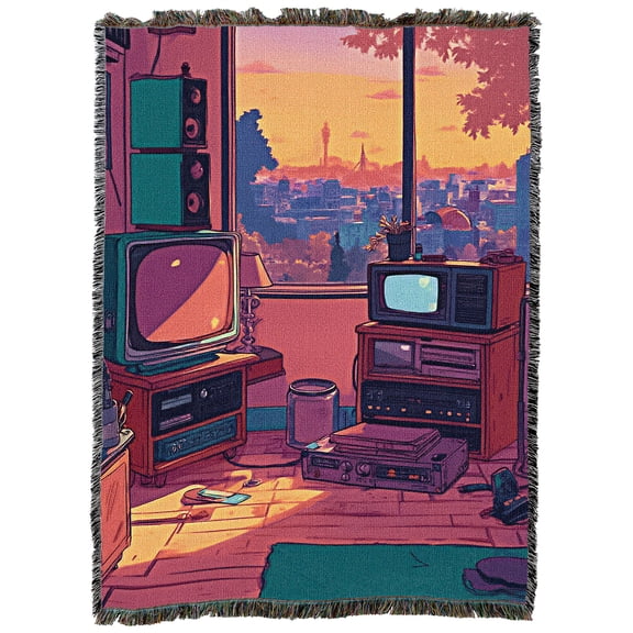 Pure Country Weavers Game Room Tapestry Throw Blanket Woven from Cotton - Made in The USA (62x82)