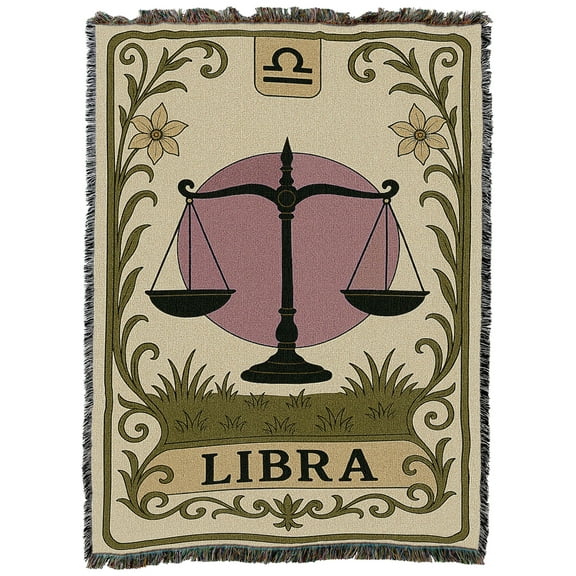 Pure Country Weavers Libra Botanical Blanket Tapestry Throw Woven from Cotton - Made in The USA (72x54)