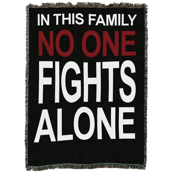 Pure Country Weavers No One Fights Alone Blanket Tapestry Throw Woven from Cotton - Made in The USA (72x54)