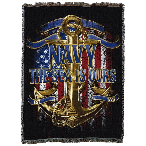 Pure Country Weavers Our Sea Blanket Tapestry Throw Woven from Cotton - Made in The USA (72x54)