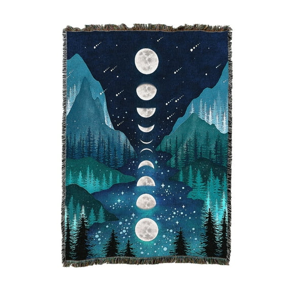 Pure Country Weavers River and Sky Medium Tapestry Throw Woven from Cotton - Made in The USA (50x60)