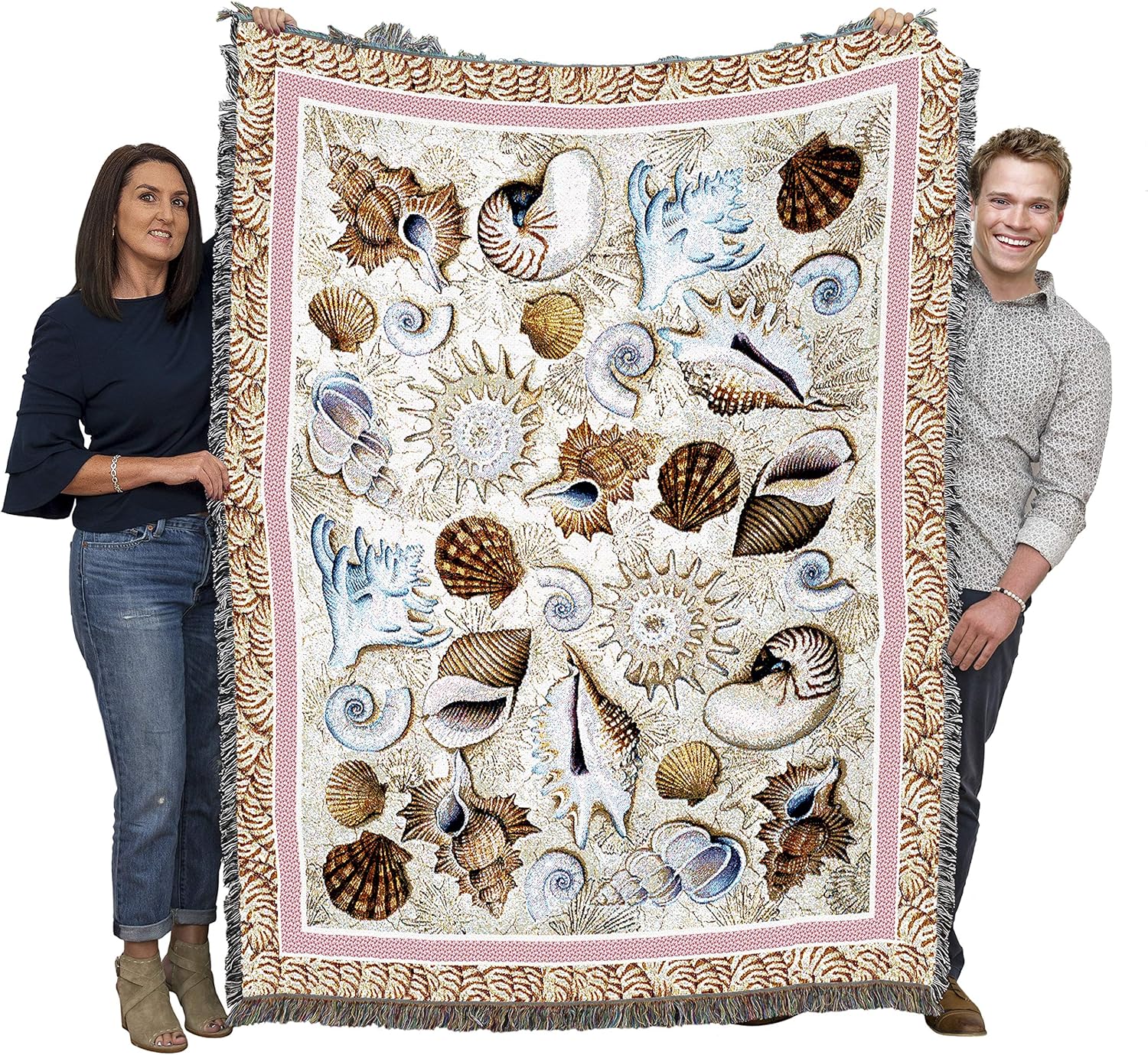 Pure Country Weavers Aydin Slate Blanket - Southwest Native American Inspired Cotton Throw, 72x54 Inches, Made In USA