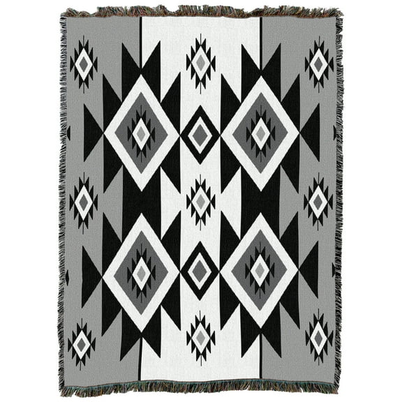 Pure Country Weavers Spikeflower White Large Tapestry Throw Woven from Cotton - Made in The USA (72x54)