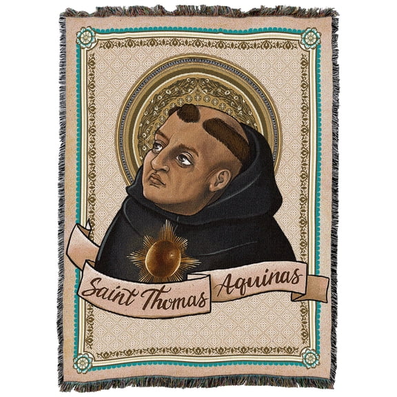 Pure Country Weavers Thomas Aquinas Large Tapestry Throw Woven from Cotton - Made in The USA (72x54)