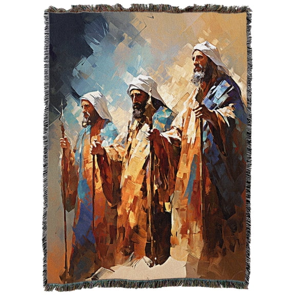 Pure Country Weavers Three Wise Men Blanket Tapestry Throw Woven from Cotton - Made in The USA (72x54)