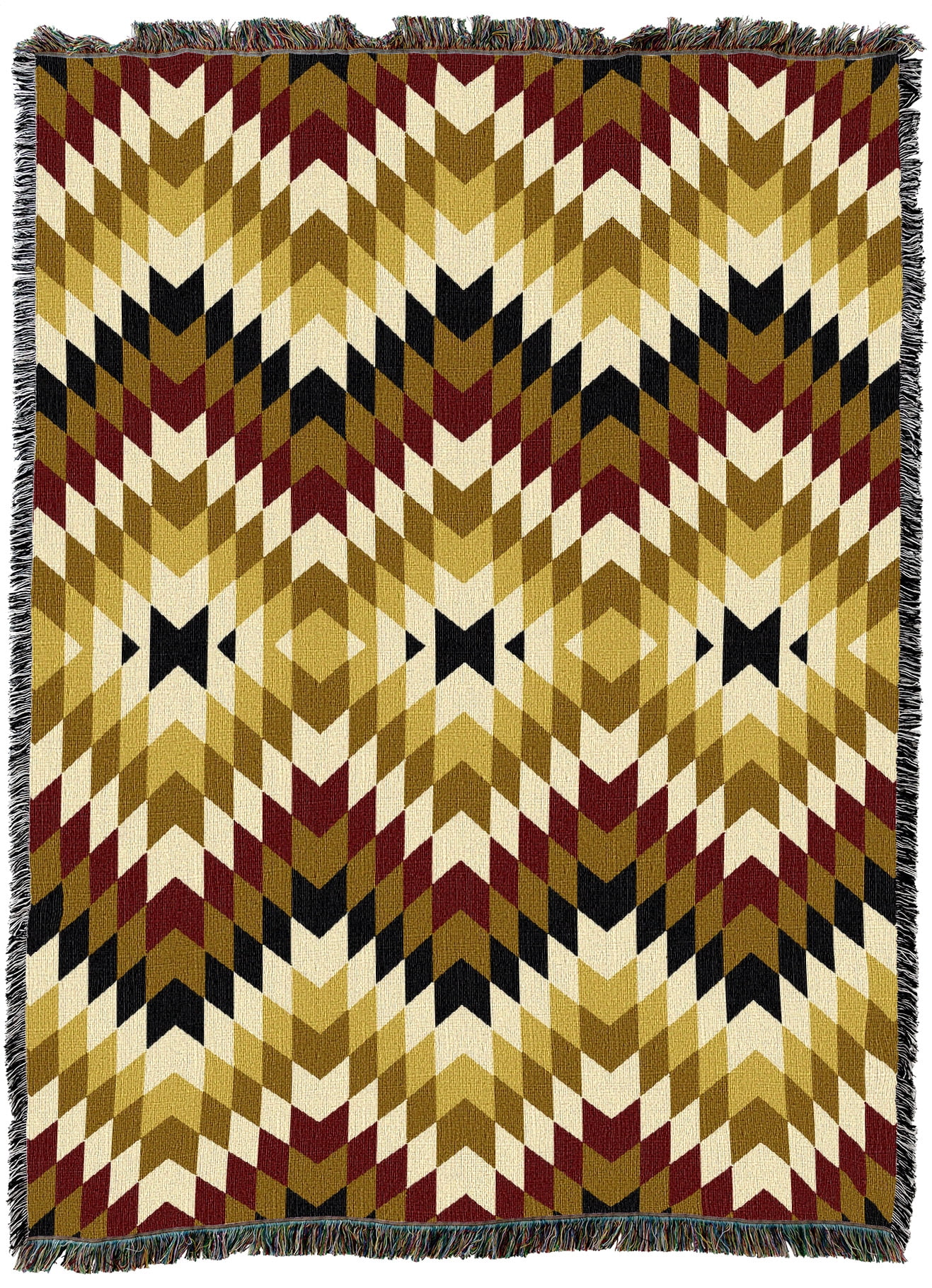 Morrigan Ravens Panel Blanket By Jen Delyth - 72x54 Inch Celtic Tapestry Throw, Woven Cotton, Made In USA