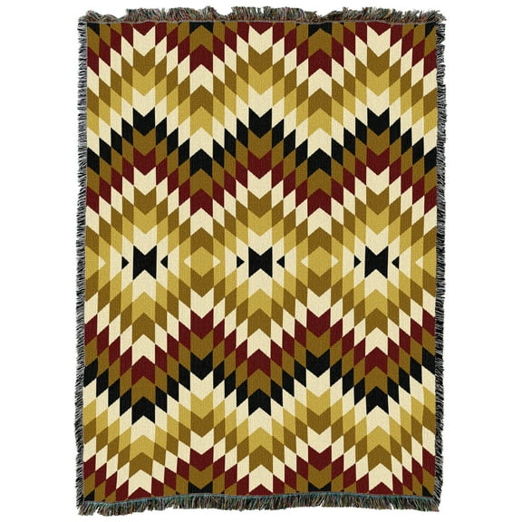 Pure Country Weavers Torched Earth Western Large Tapestry Throw Woven from Cotton - Made in The USA (72x54)
