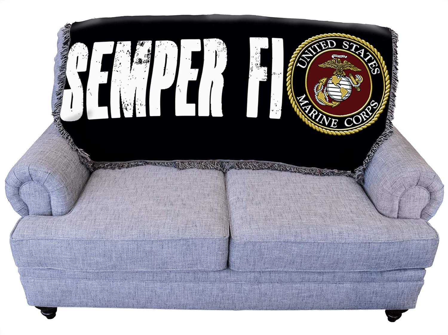 Pure Country Weavers US Marine Corps Decke – Gewebte Baumwolldecke 72x54 Zoll
