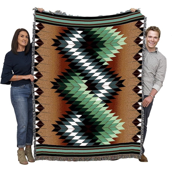 Pure Country Weavers Whirlwind Sage Blanket Tapestry Throw Cotton 72x54