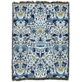 thumbnail image 1 of Pure Country Weavers William Morris Lodden Cornflower Blanket - Arts & Crafts - Tapestry Throw Woven from Cotton - Made in the USA (72x54), 1 of 8