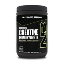 NutraBio Pure Creatine Monohydrate Powder Supplement, Unflavored, (500g) - Supports Bulk Muscle Energy, Recovery, and Strength - for Men and Women