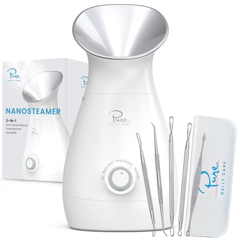 Facial Moist Nano Steamer セット Free Shipping! Pure Daily Care Nano Steamer 3-in-1 Ionic Facial