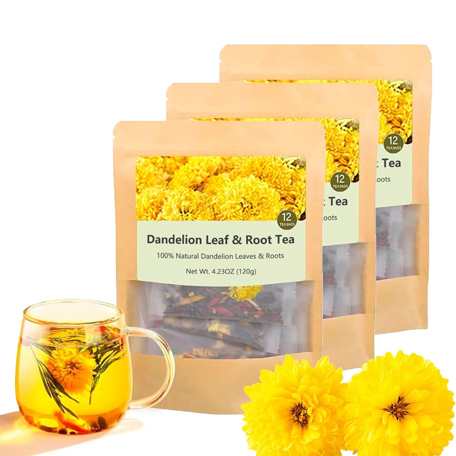 Kidney Liver Detox Tea – 25 Pack, Caffeine-Free, Homemade Herbal Tea Mix