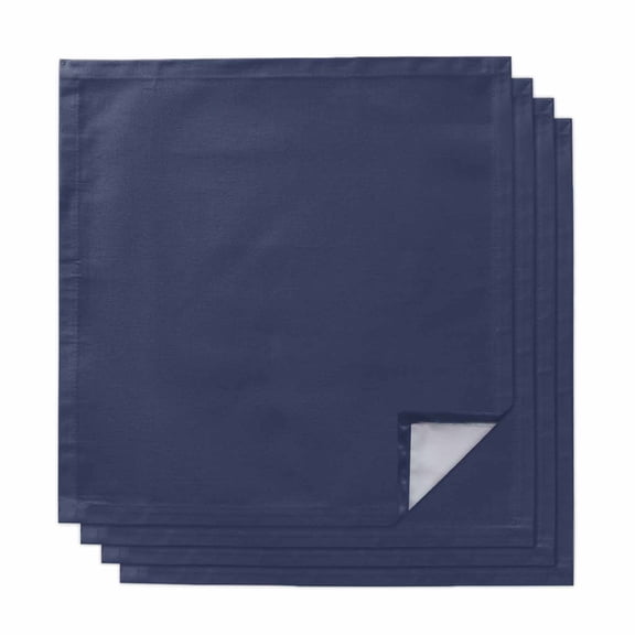 Pure Dark Blue Cloth Napkins, Simple Solid Color Washable and Reusable Dinner Napkins Set of 4, Table Napkin for Kitchen Party Birthday Wedding Hotel Housewarming 20"x20"