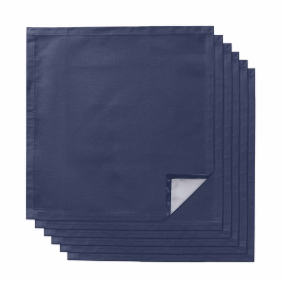 Pure Dark Blue Cloth Napkins, Simple Solid Color Washable and Reusable Dinner Napkins Set of 6, Table Napkin for Kitchen Party Birthday Wedding Hotel Housewarming 20"x20"