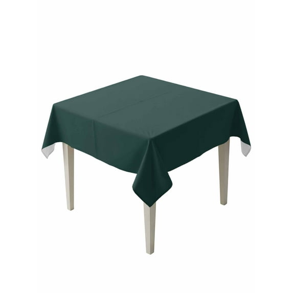 Pure Dark Green Table Cloth, Simple Solid Color Waterproof Tablecloth for Square Tables, Reusable Washable Fabric Table Cover for Restaurant Kitchen Dining Tables 54"x54"