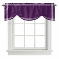 thumbnail image 1 of Pure Dark Purple Tie Up Valance Curtains for Windows, Kitchen Curtains Window Shades, Simple Solid Color Light Filtering Roman Curtain Valances for Bedroom/Bathroom/Cafe 54"x18", 1 of 9