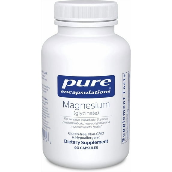 Pure Magnesium (Glycinate) Reduces Stress - 90 Caps