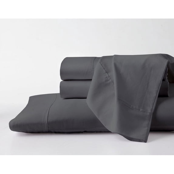 Pure Egyptian Full-XL Size Cotton Bed Sheets Set 1000 Thread Count Bedding – Full-XL Size Bed 18" Inch Deep Pocket Full-XL Sheets - Dark Grey