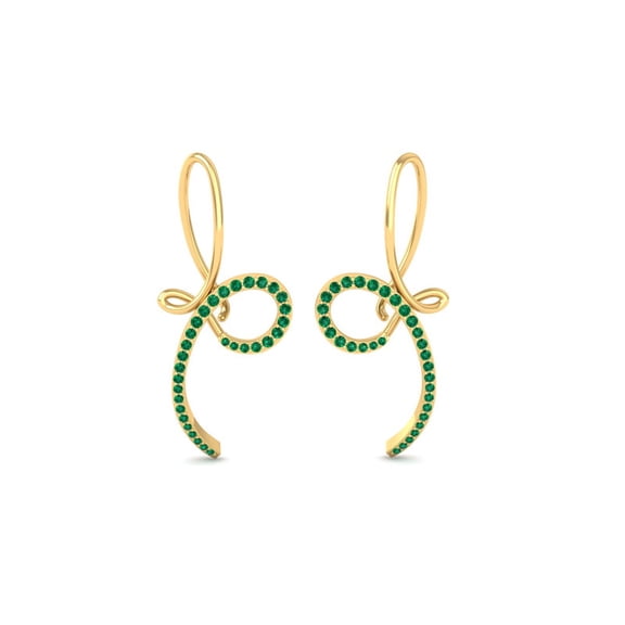 Pure Elegance 14K White Gold Over 925 Silver Round Cut Green Emerald Unique Birthstone Stud Earring Gift For Women
