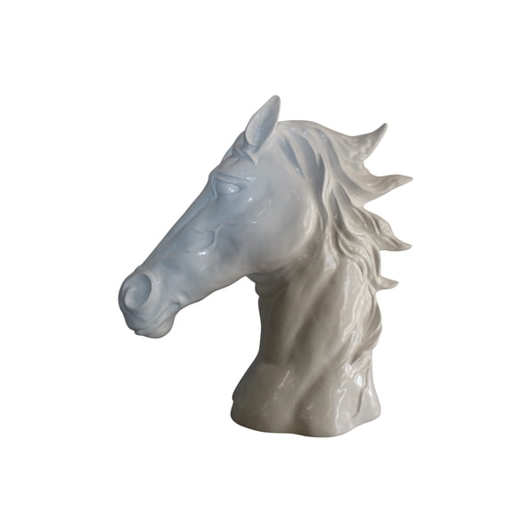 Pure Elegance, Fiberglass White Stallion Bust 36" x 14" x 36"H