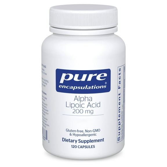 Pure Encapsulations Alpha Lipoic Acid 200 mg - 200mg ALA - Liver & Antioxidant Support* - For Nerve Health & Carb Metabolism - Vegan & Non-GMO Supplement - 120 Capsules