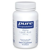 Pure Encapsulations Alpha Lipoic Acid 600 mg - ALA Supplement for Liver Support*, Antioxidants, Nerve Health, Cardiovascular Health & Carbohydrate Support* - Premium Alpha Lipoic Acid - 60 Capsules