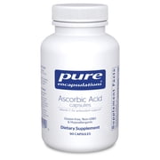 Pure Encapsulations Ascorbic Acid Capsules - 1,000 mg Vitamin C - Antioxidant & Immune Support* - High-Potency Vitamin C - Vegan & Non-GMO - 90 Capsules