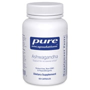 Pure Encapsulations Ashwagandha - 500 mg Ashwagandha Extract - Metabolism & Stress Support* - Immune Support* - GMO Free & Vegan - 60 Capsules