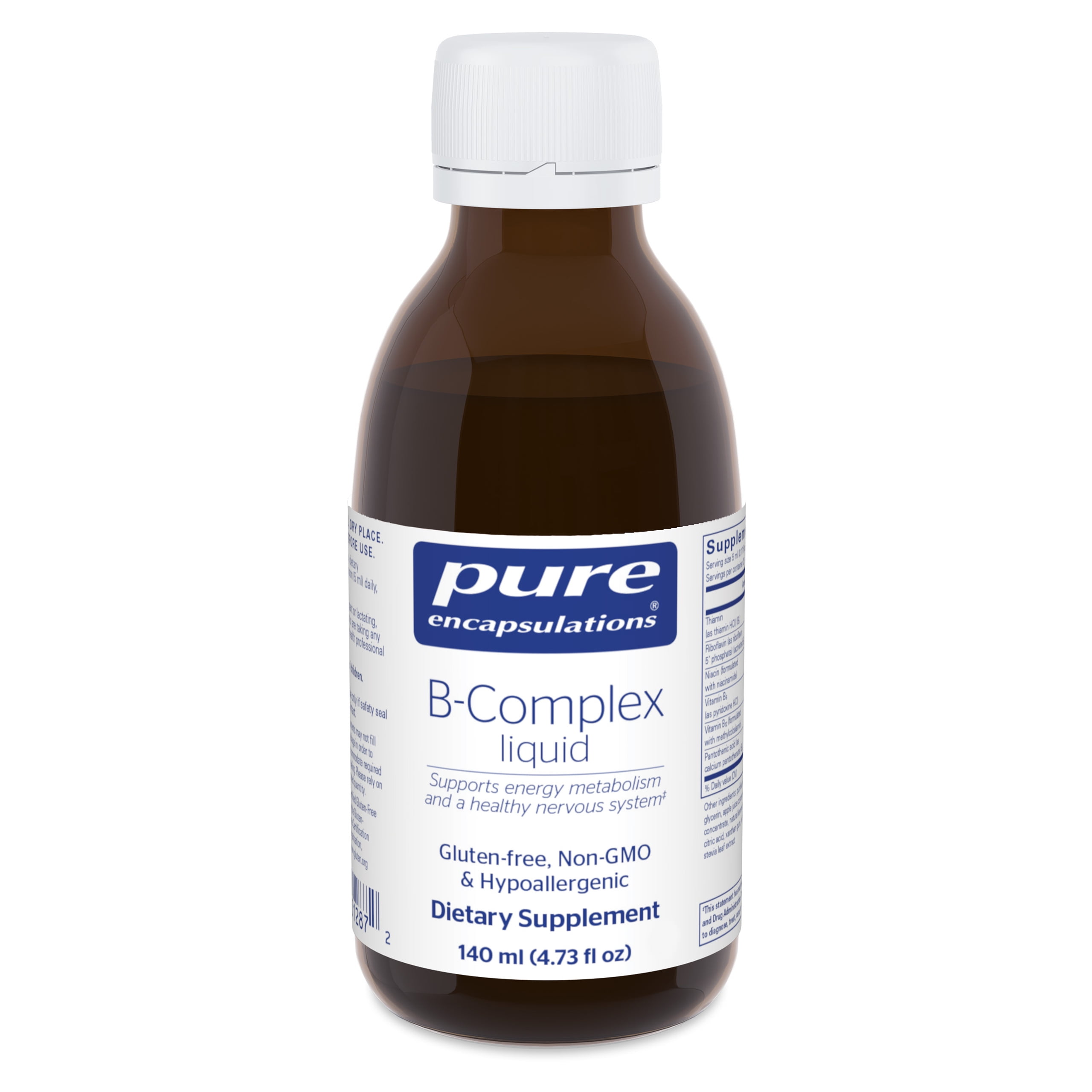 Pure Encapsulations B-Complex Liquid Supplement for Energy and Nervous System Support, 4.73oz