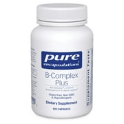 Pure Encapsulations B-Complex Plus | B Vitamins Supplement to Support Red Blood Cell Growth, Neurological and Psychological Health, Cardiovascular Health, and Energy Levels* | 120 counts
