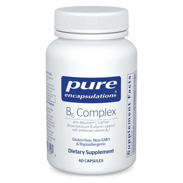 Pure Encapsulations B6 Complex | Vitamin B6 Supplement to Support Cellular, Cardiovascular, Neurological, and Psychological Health* | 60 counts