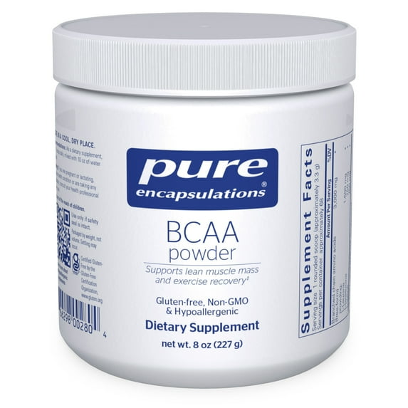 Pure Encapsulations BCAA Powder | Hypoallergenic Supplement To Support Muscle Function During Exercise | 8 Ounces