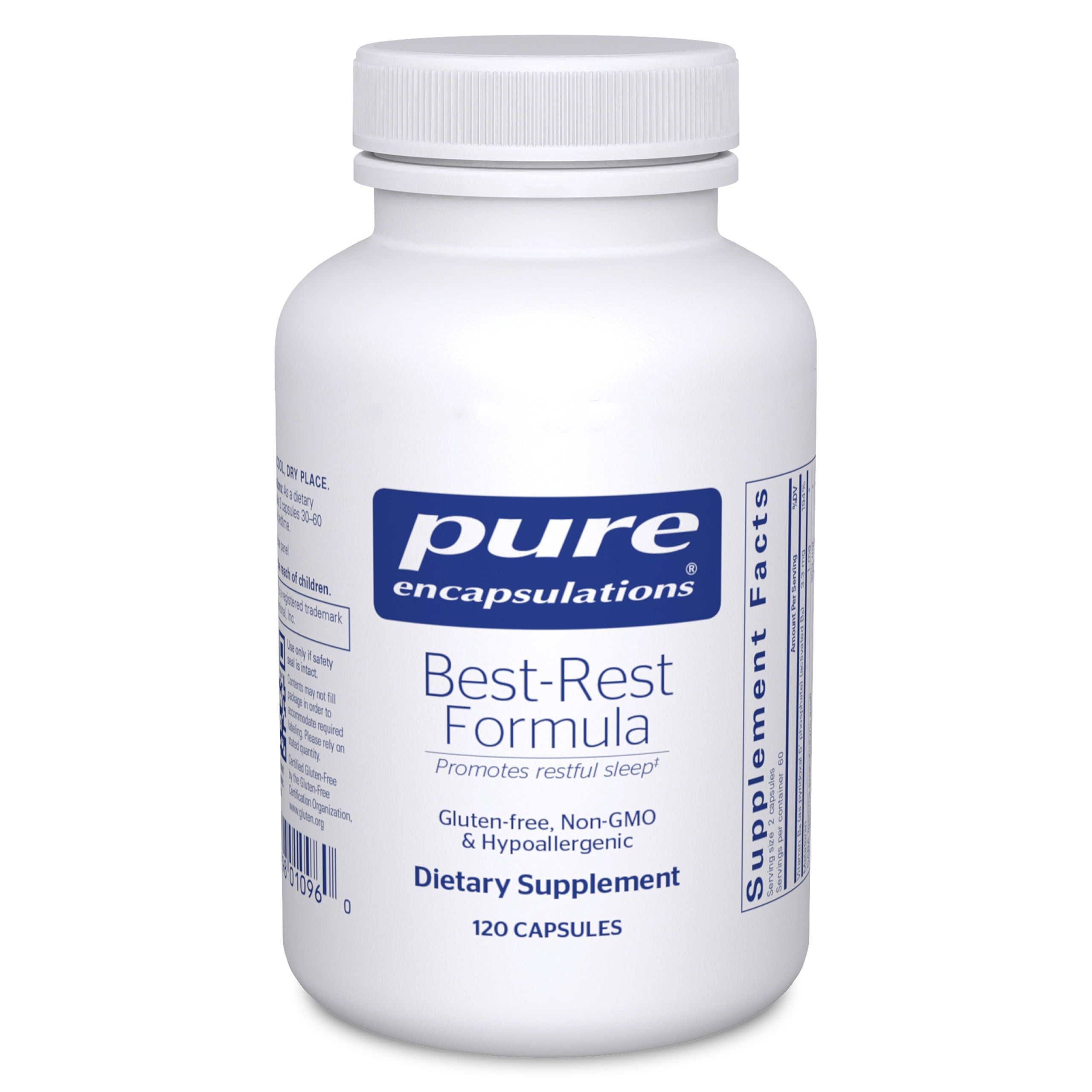 Pure Encapsulations Best-Rest Formula - Supports Restful Sleep - For Relaxation - Restful Sleep Supplement - Non-GMO & Vegan - 120 Capsules