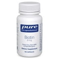 thumbnail image 1 of Pure Encapsulations Biotin 8 mg - B Vitamin Supplement to Aid Stress Relief, Hair, Skin & Nail Strengthening, Metabolism, Carbohydrate Support & Nervous System* - With Premium Biotin - 60 Capsules, 1 of 9