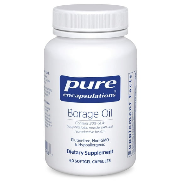 Pure Encapsulations Borage Oil | Hypoallergenic Dietary Supplement | 60 Softgel Capsules