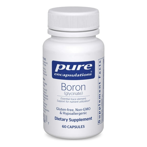 Pure Encapsulations Boron (Glycinate) | Supplement for Hormone Balance, Bone Strength and Health, Connective Tissue, and Nutrient Metabolism* | 60 Capsules