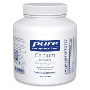 Pure Encapsulations Calcium Citrate, Bone & Heart Support*, 180 Count
