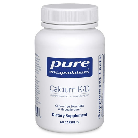 Pure Encapsulations Calcium K/D | Supplement for Bone Strength, Immune System, Colon, and Cardiovascular Health* | 60 Capsules