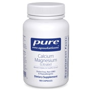 Pure Encapsulations Calcium Magnesium Citrate - 240 g Calcium & 240 g Magnesium - Bone Health Support* - Non-GMO & Vegan - 180 Capsules