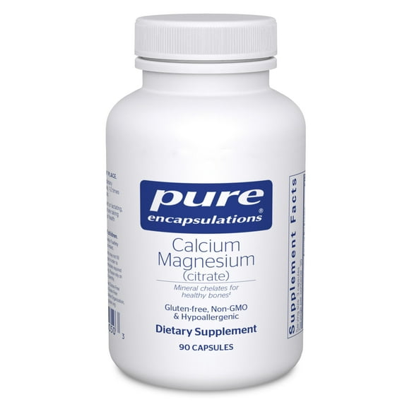 Pure Encapsulations Calcium Magnesium (Citrate) - 240 g Calcium & 240 g Magnesium - Bone Health Support - Non-GMO & Vegan - 90 Capsules