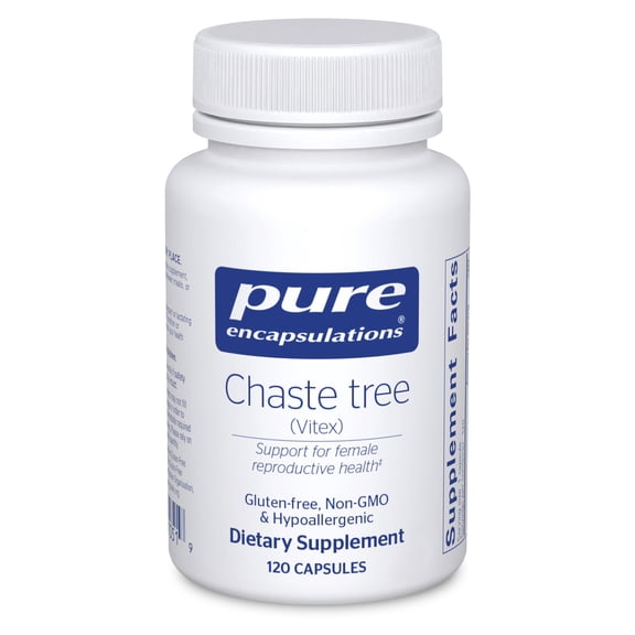 Pure Encapsulations Chaste Tree (Vitex) - Supports Menstrual Cycle Regularity - For Breast Comfort* - Women's Supplement - Hormonal Balance Support - Non-GMO & Vegan - 120 Capsules