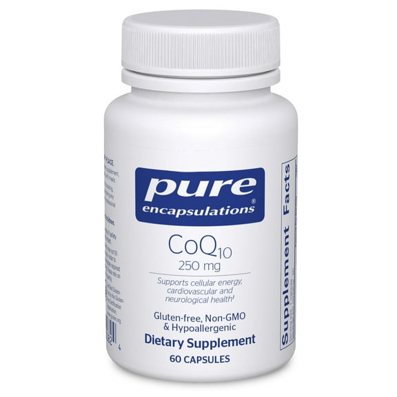 Pure Encapsulations CoQ10 - 250 mg CoQ10 - Brain Support Supplement* - Mitochondrial & Cellular Energy Support* - Non-GMO & Vegetarian - 60 Capsules