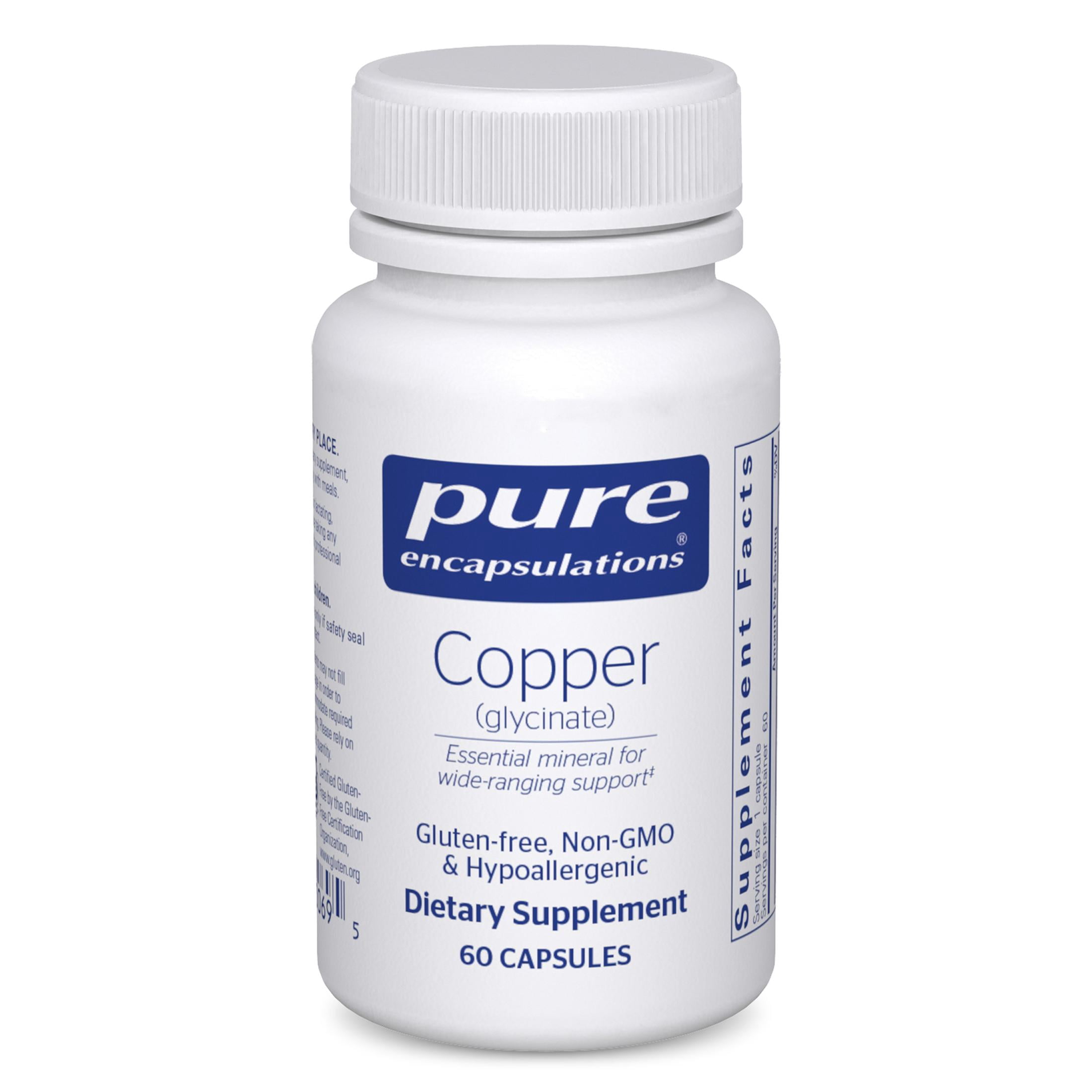 Pure Encapsulations Copper Glycinate Capsules | Iron Absorption & Red ...