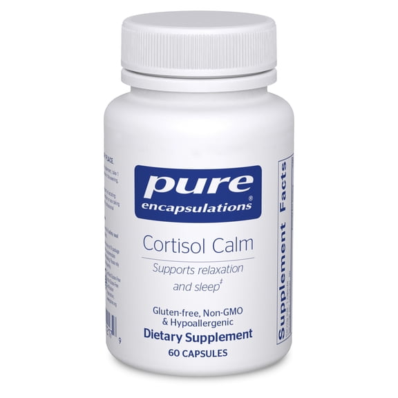 Pure Encapsulations Cortisol Calm - Supports Cortisol Health & Relaxation - Contains Ashwagandha & L-Theanine - Restful Sleep - 60 Capsules