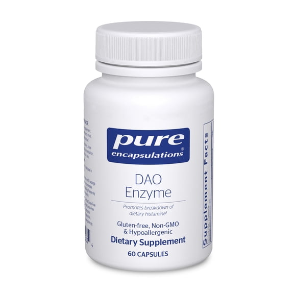 Pure Encapsulations DAO Enzyme - Histamine Breakdown Digestion Support Supplement* - Ease Digestive Discomfort & Skin Sensitivity* - Allergen-Free Health Supplement - 60 Capsules