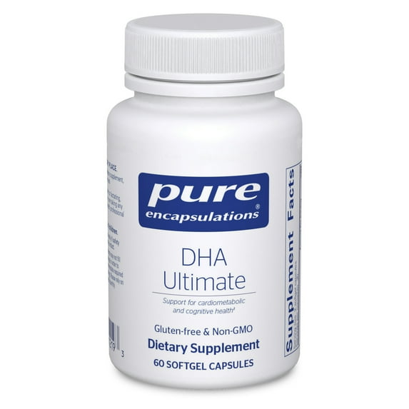 Pure Encapsulations DHA Ultimate | Eco-Friendly Supercritical CO2 Extracted DHA Fish Oil Concentrate | 60 Softgel Capsules