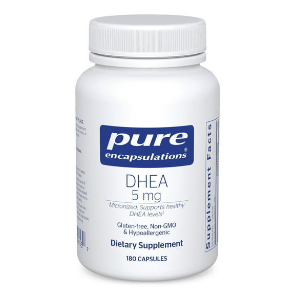 Pure Encapsulations DHEA 5 mg - Immune Support & Hormones Balance* - Micronized DHEA - Gluten Free & Vegan - 180 Capsules
