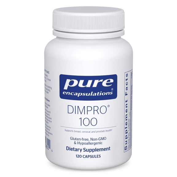 Pure Encapsulations DIMPRO 100 - Diindolylmethane Supplement - for Breast, Cervical & Prostate Health - Gluten Free & Vegan - 120 Capsules